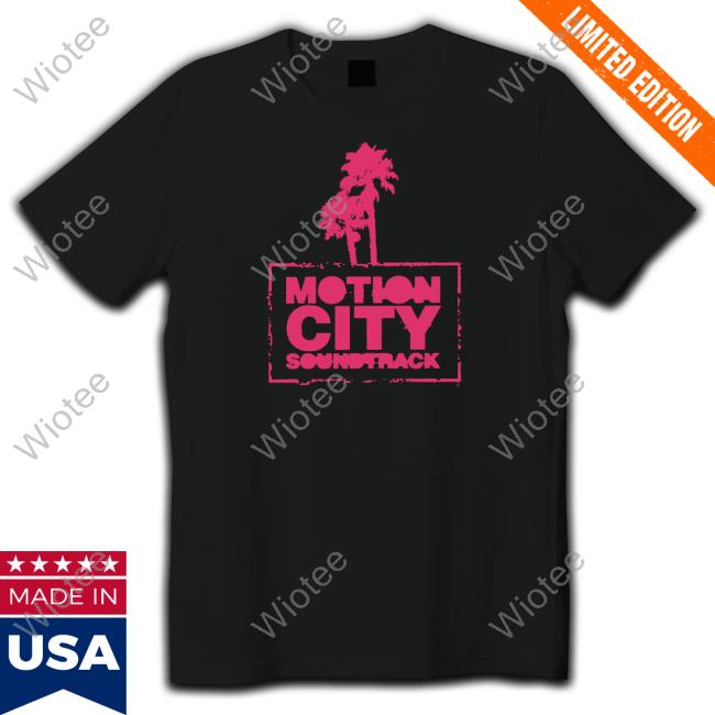 Official Motion City Soundtrack Merch Palm Tree Tee Shirt