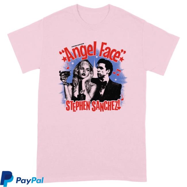 Official Stephen Sanchez Merch Store Double Pink Angel Face Shirts
