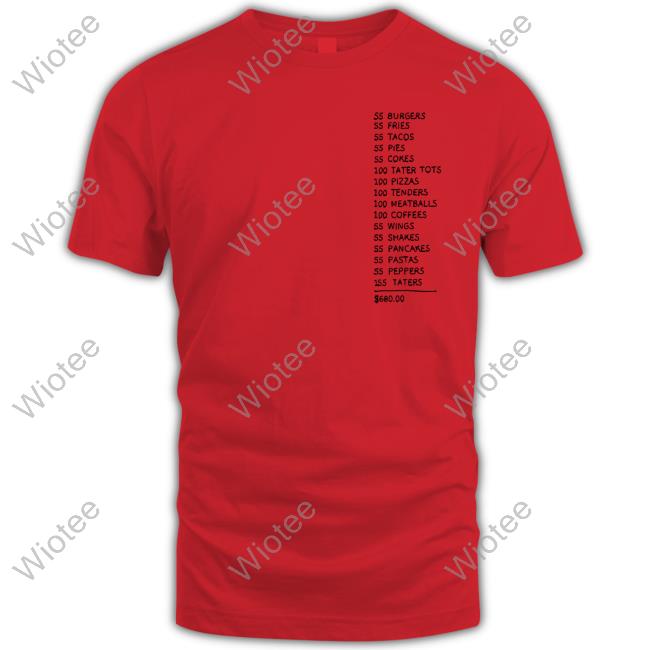 55 Burgers 55 Fries Tee Shirt