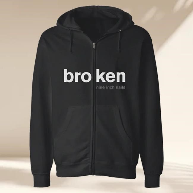 Official Nine Inch Nails Merch Store Nine Inch Nails BROKEN midweight ZIP-UP Hoody