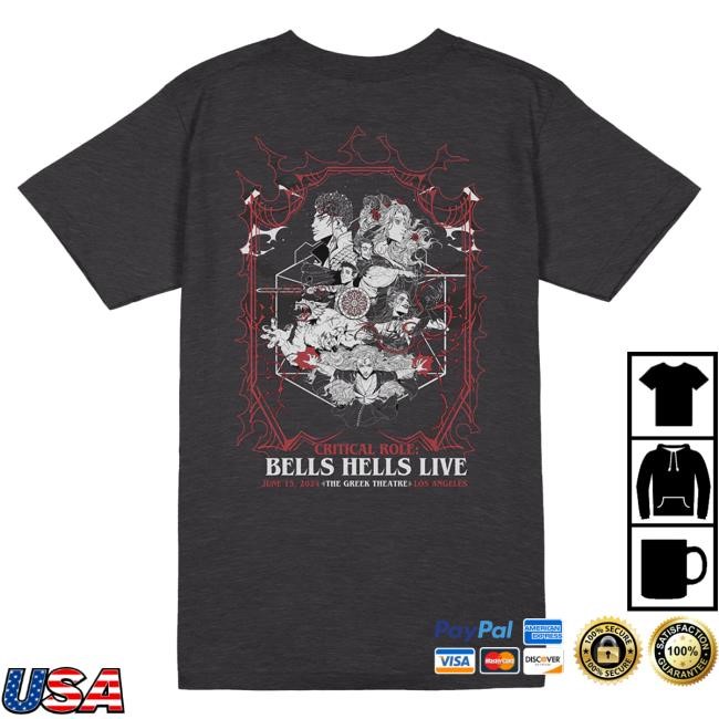 Official Critical Role Merch Bells Hells Live Show T Shirt