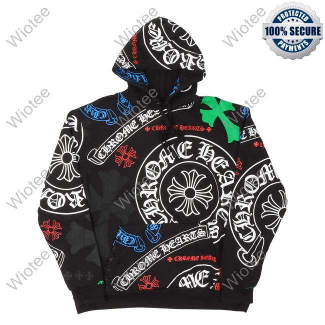 Official Justin Reed Chrome Hearts Stencil Logo Crewneck Black Justinreed