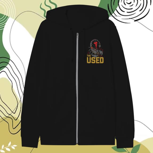 Official The Used Merch Scorpion Zip Up Hoodie