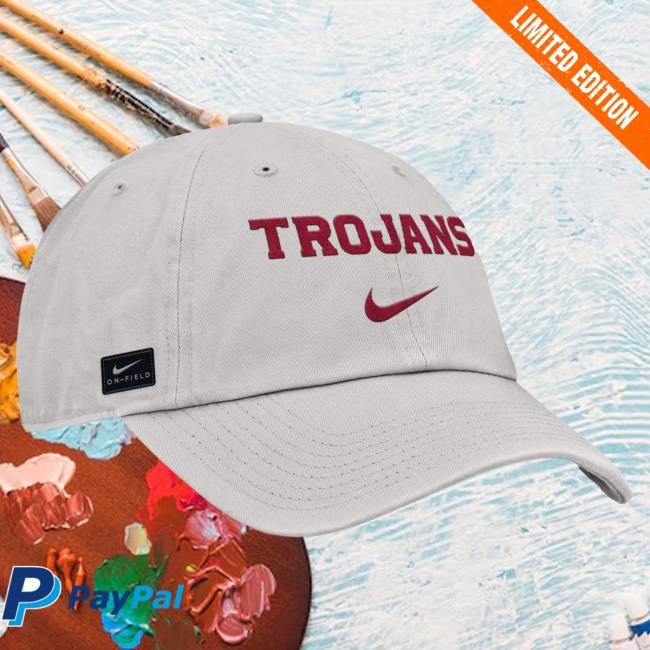 USC Trojans Nike Gray Over Swoosh Sideline Unstructured Adjustable Hat USC Bookstores Officical