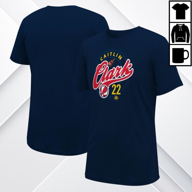 Indiana Fever Caitlin Clark Stadium Essentials Navy Runaway Tee Shirt
