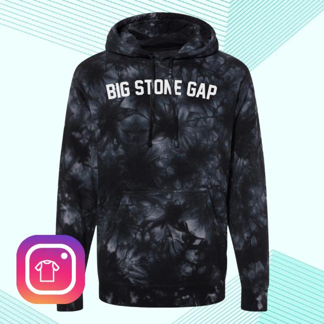 Official Hometown Apparel Clothing Merch Big Stone Gap Virginia Classic Curve Tie-Dye Crew Black Tie Dye