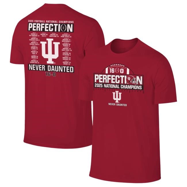 Authentic NCAA Football Indiana Hoosiers Schedule Championship Tee