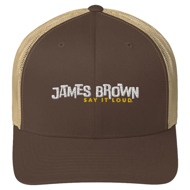 Official James Brown Store Shop James Brown Say It Loud Retro Trucker Hat Official James Brown Store Shop James Brown Say It Loud Retro Trucker Hat