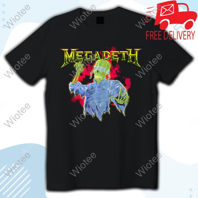 Megadeth Store Black Vic Ghoul TShirt Official Black Vic Ghoul Tee Shirt