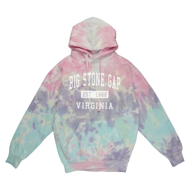 Official Hometown Apparel Clothing Merch Big Stone Gap Virginia Classic Established 1888 Tie-Dye Hoodies S - 5XL Tie Dye Cotton Candy