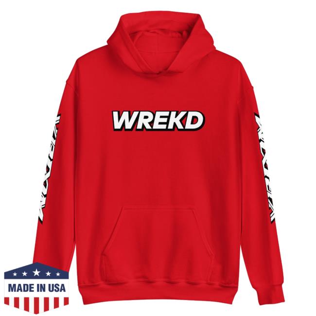Official Wrekd X Vroom Unisex Crewneck Sweatshirt Red