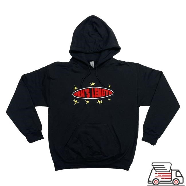 Arm's Length Embroidered Star New Hoodie - Arm's Length Merch Arm's Length Embroidered Star Pullover Hoodie - Arm's Length Merch