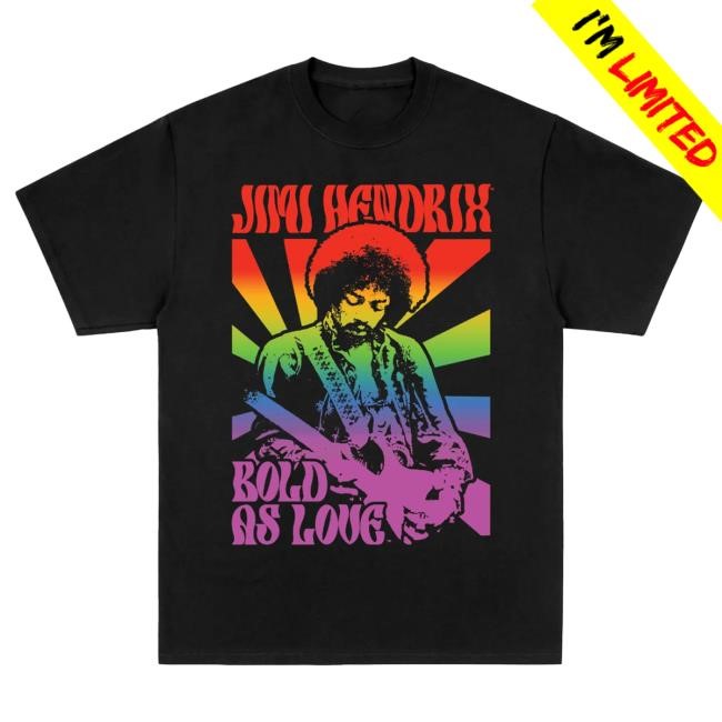 Jimi Hendrix Pride Top Shirt Black