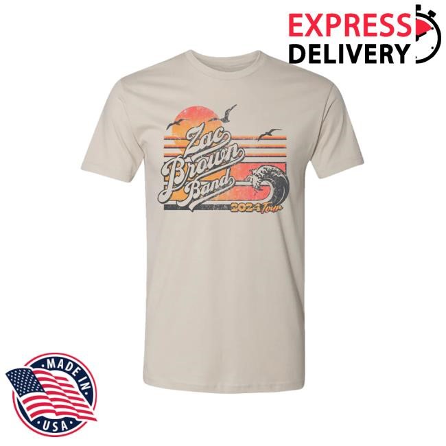 Zac Brown Band Retro Wave Shirt Zac Brown Band Merch