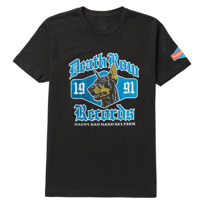 Official Happy Dad Hard Seltzer Clothing Store Shop Merch Happy Dad X Death Row Og Dogg Top Shirt Black Happydad