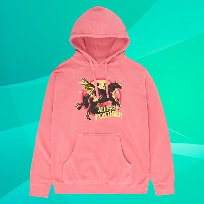 Official Allison Ponthier Allison Merch Flying Horse Pink Hoody Ponthier Allison Clothing Shop PonthierAllison