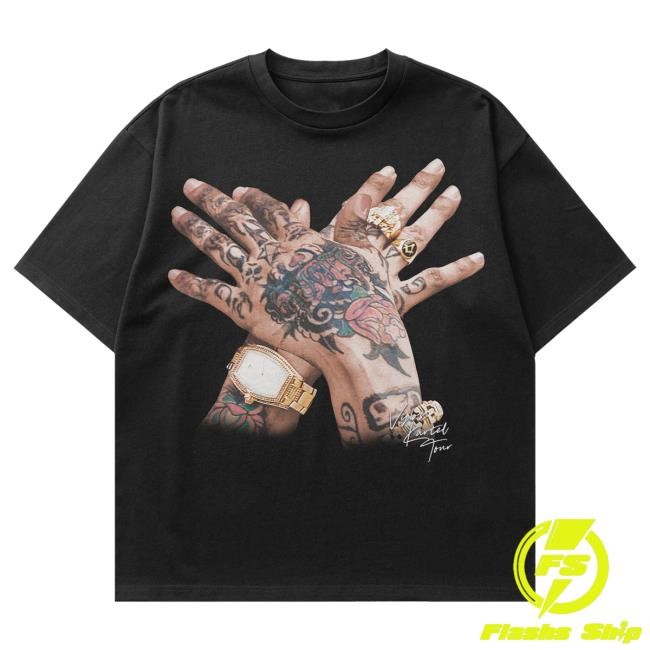 Official Vybz Kartel Merch Store Tattooed Hands T Shirt