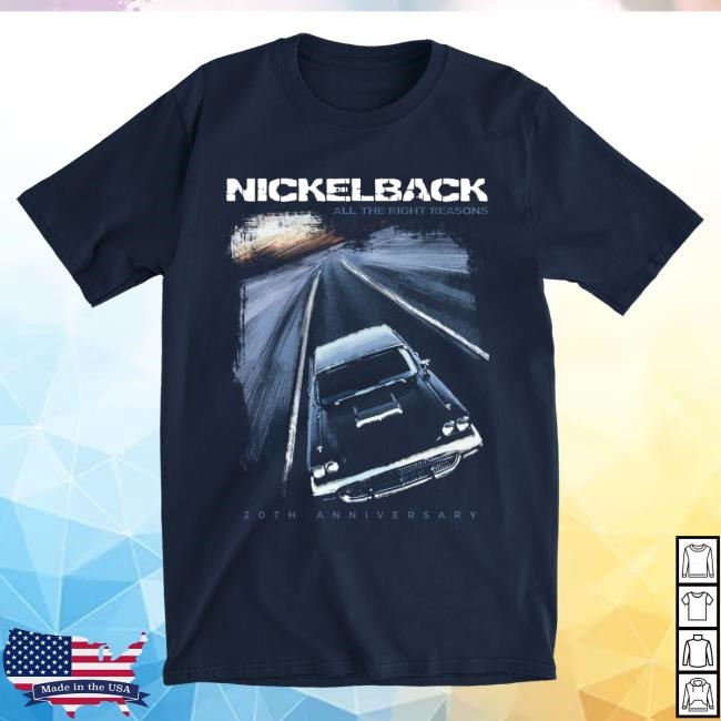 Official Nickelback Merch Nickelback ATRR 20th Anniversary Cover Navy Tees Official Nickelback Merch Nickelback ATRR 20th Anniversary Cover Navy Shirt