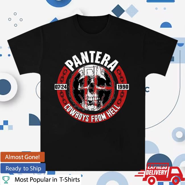 Official Pantera Merch Store Shop Pantera Cfh Skull Circle Top Shirt