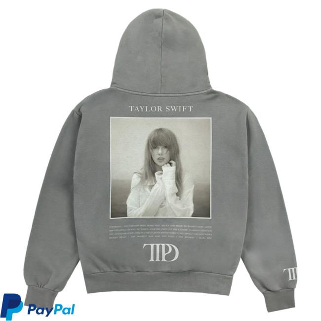 Official Taylor Swift Merch Store The Tortured Poets Department Gray Crew neck Taylor Swift Apparel Clothing TaylorSwift