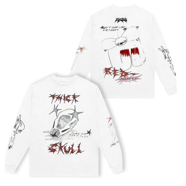Paramore Thick Skull Zine Long Sleeve Tee Paramore Merch Store Paramore Thick Skull Zine L/S Shirt Paramore Merch Store