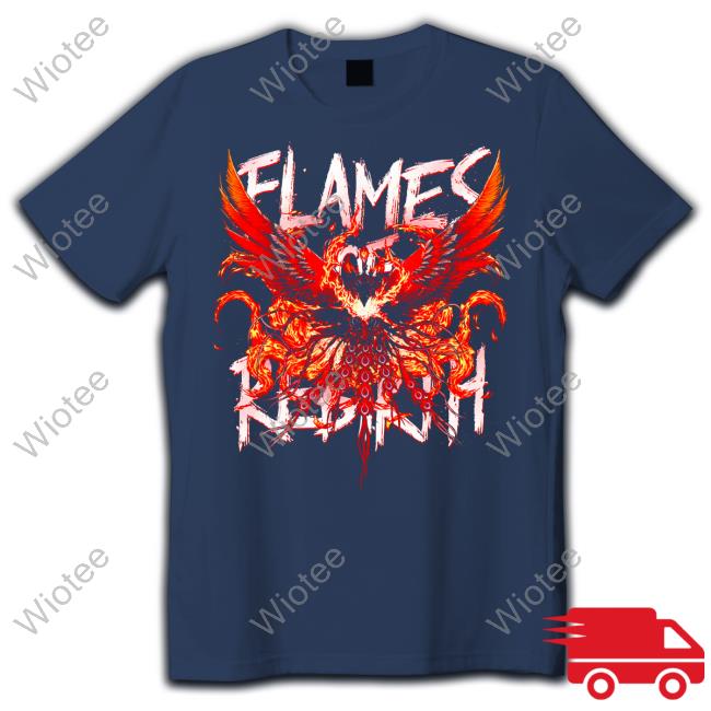 Official Amiami Merch XVI Flames Of Rebirth Shirt Final Fantasy XVI Flames Of Rebirth Tee Shirt
