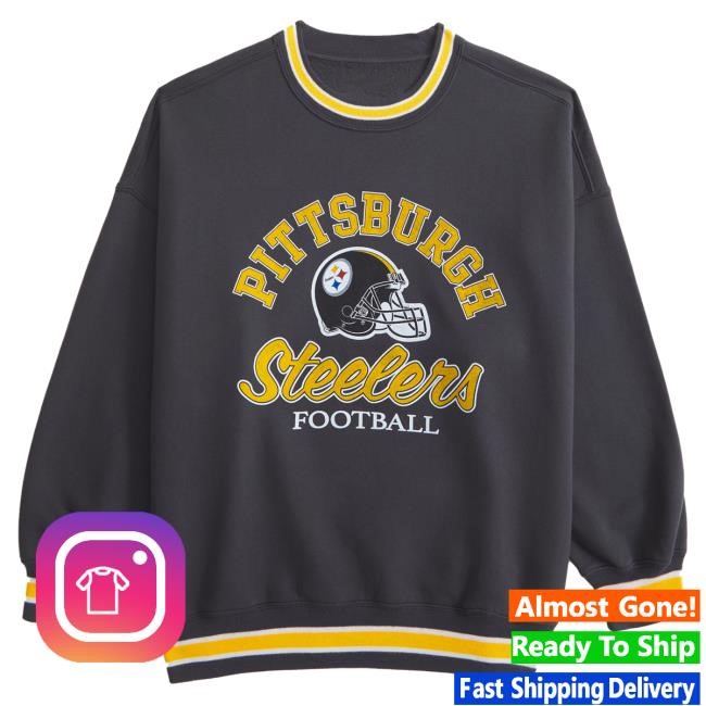 Official Abercrombie And Fitch Store Pittsburgh Steelers Vintage Sunday Crew NFL by Abercrombie