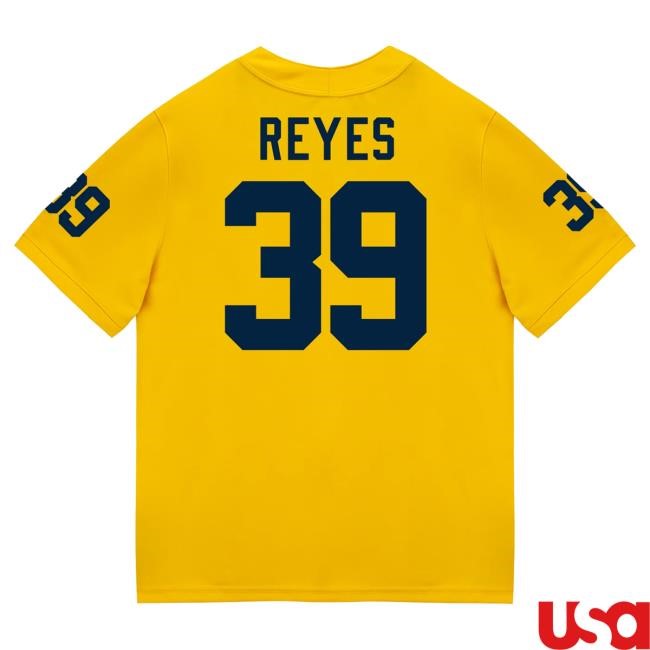 Michigan Wolverines #39 Max Reyes Student Athlete Maize Football Jersey Hot Shirt The M Den Shop