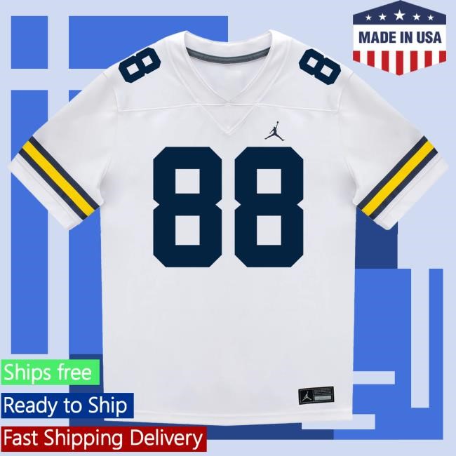 Michigan Wolverines #88 Deakon Tonielli Student Athlete White Football Jersey Shirts The M Den Shop Official Michigan Wolverines #88 Deakon Tonielli Student Athlete White Football Jersey Tee The M Den Shop Official