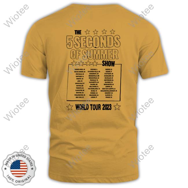 Official 5Sos White Tour The 5 Seconds Of Summer Show Hoodie Official 5Sos White Tour The 5 Seconds Of Summer Show World Tour 2023 Shirt