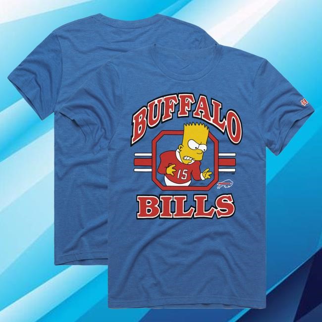 Official Buffalo Bills Homage x The Simpsons Unisex Tees - Royal