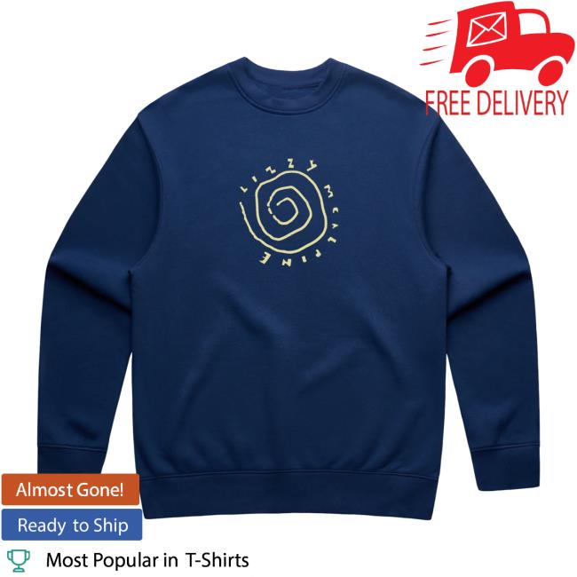 Lizzy McAlpine Merch Store Navy Vortex Mens Sweatshirt | Official Lizzy McAlpine