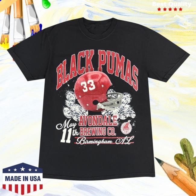 Official Hellomerch Black Pumas Birmingham Tee Hello Merch