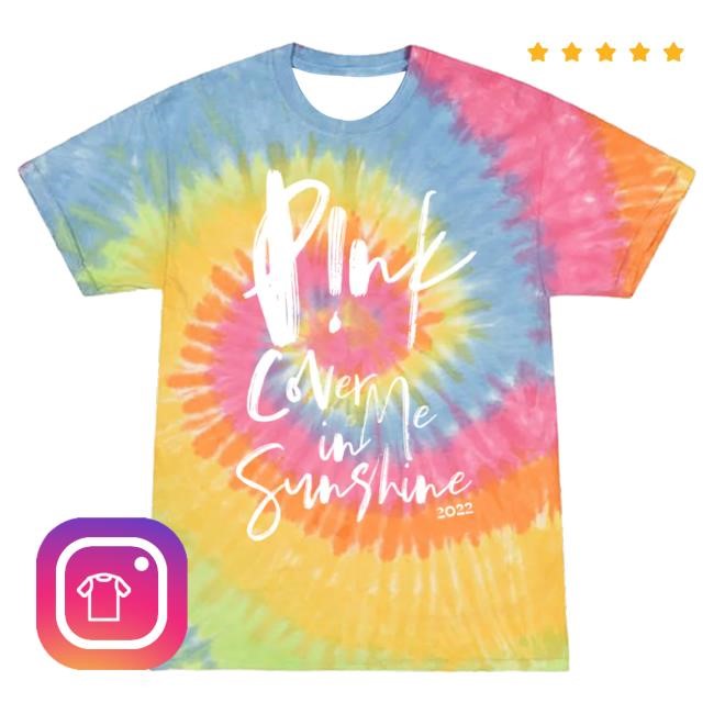 Official Pink Merch P!NK Cover Me in Sunshine Tie Dye Popover Shirt