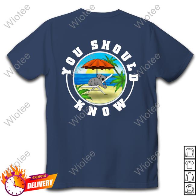 You Should Know Podcast Merch Summer Koala Long Sleeve Shirt Youshouldknowstudios You Should Know Podcast Summer Koala T Shirt