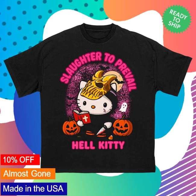 Official First Blood Store Slaughter to Prevail - Hell Kitty Halloween - Tshirt Official First Blood Store Slaughter to Prevail - Hell Kitty Halloween - Tee