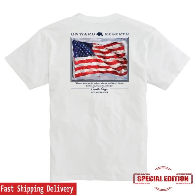 Classic Americana Old Glory Tee Onward Reserve Red Authentic Onward Reserve Old Glory Tee Washed Red